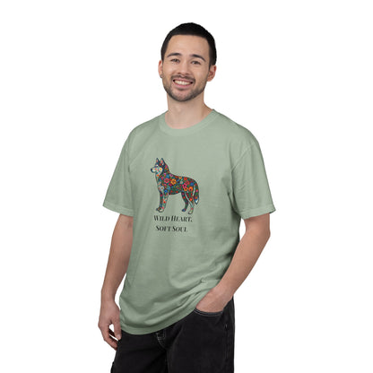 Floral Husky T-Shirt- "Wild Heart, Soft Soul" Graphic Tee