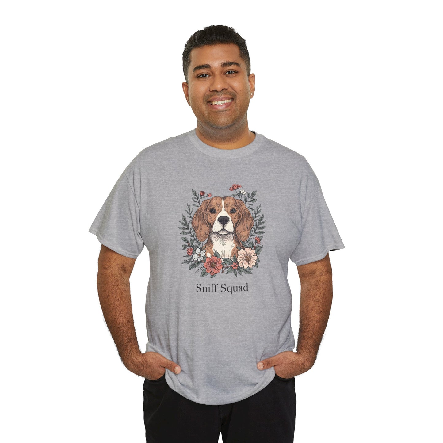 Beagle Floral "Sniff Squad" T‑Shirt - Cute Dog Lover Tee