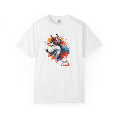 Husky Watercolor T-Shirt -'Husky Club' Artistic Dog Tee
