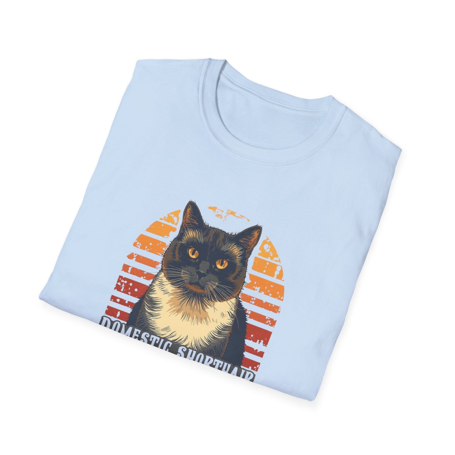 Domestic Shorthair Vibes T-Shirt — Retro Cat Lover Tee