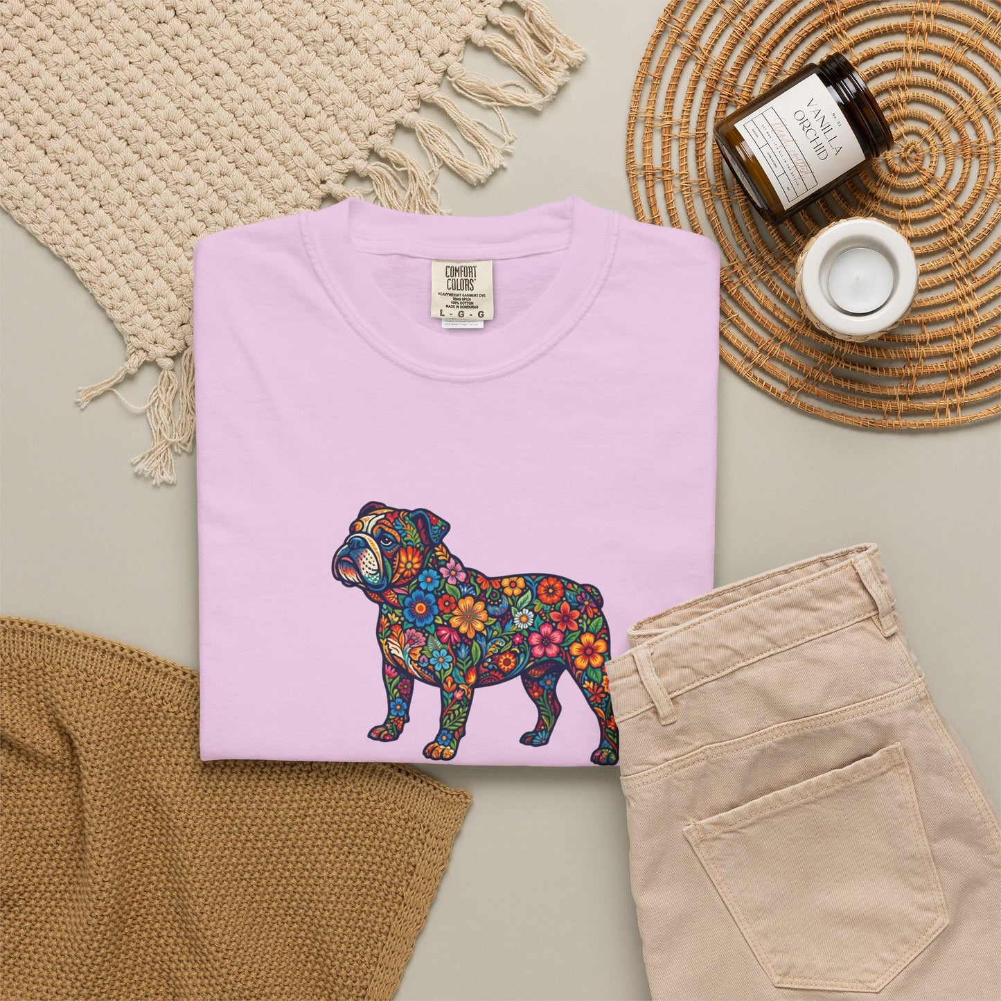 Pug Mom Floral T-Shirt