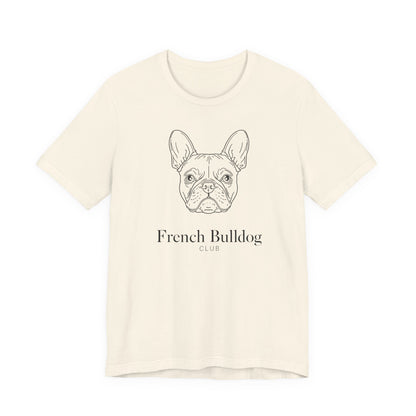 French Bulldog Tee - 'French Bulldog Club' Minimalist Dog Lover Shirt