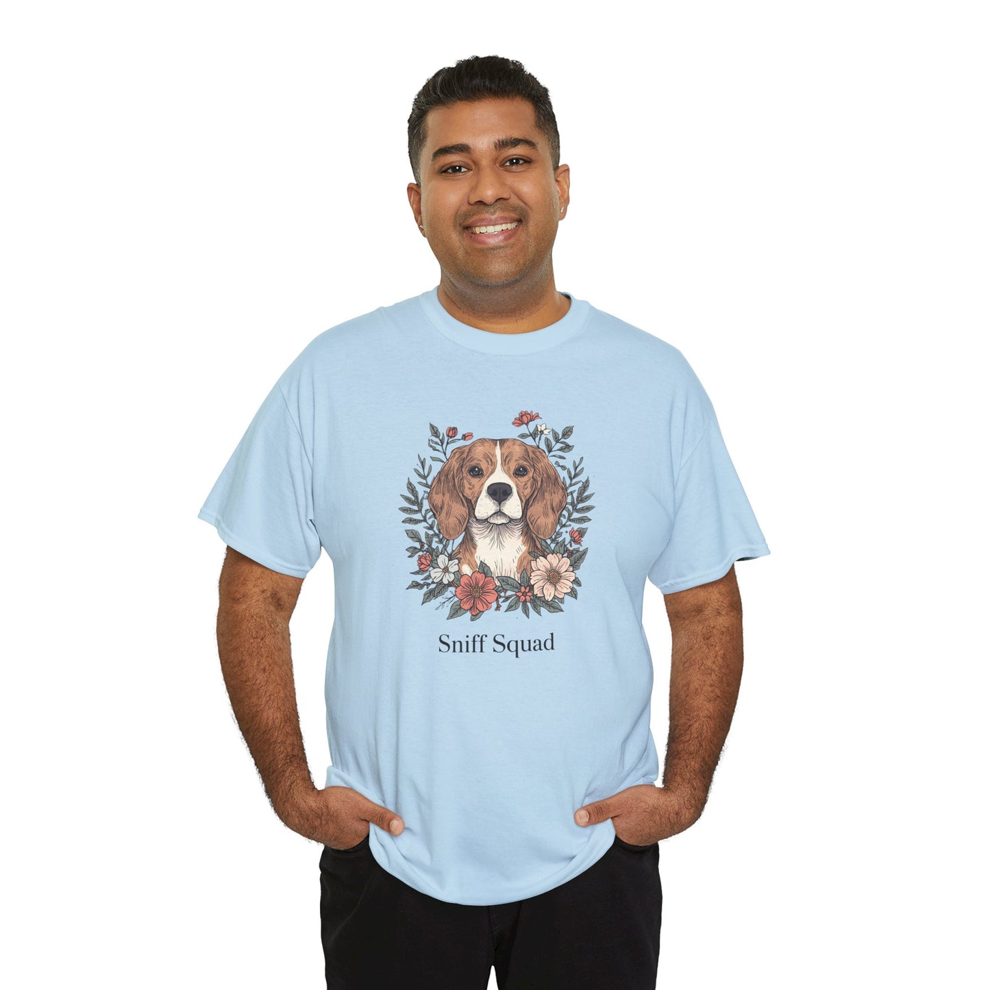 Beagle Floral "Sniff Squad" T‑Shirt - Cute Dog Lover Tee