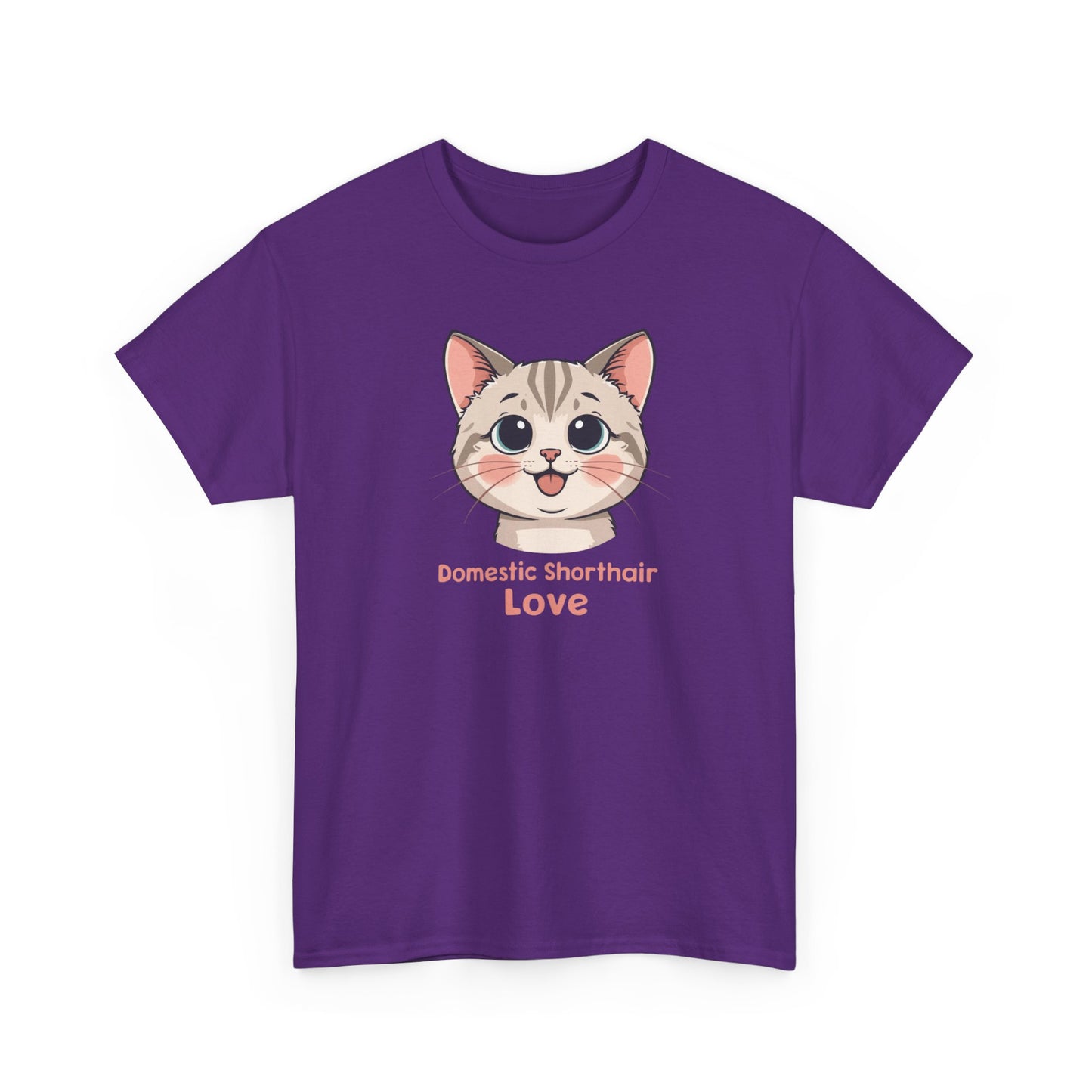 Domestic Shorthair Cat Love T-Shirt — Cute Kitten Graphic Tee