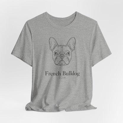 French Bulldog Tee - 'French Bulldog Club' Minimalist Dog Lover Shirt