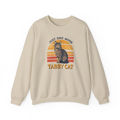 Tabby Cat Crewneck Sweatshirt – "Just One More Tabby Cat" Retro Graphic