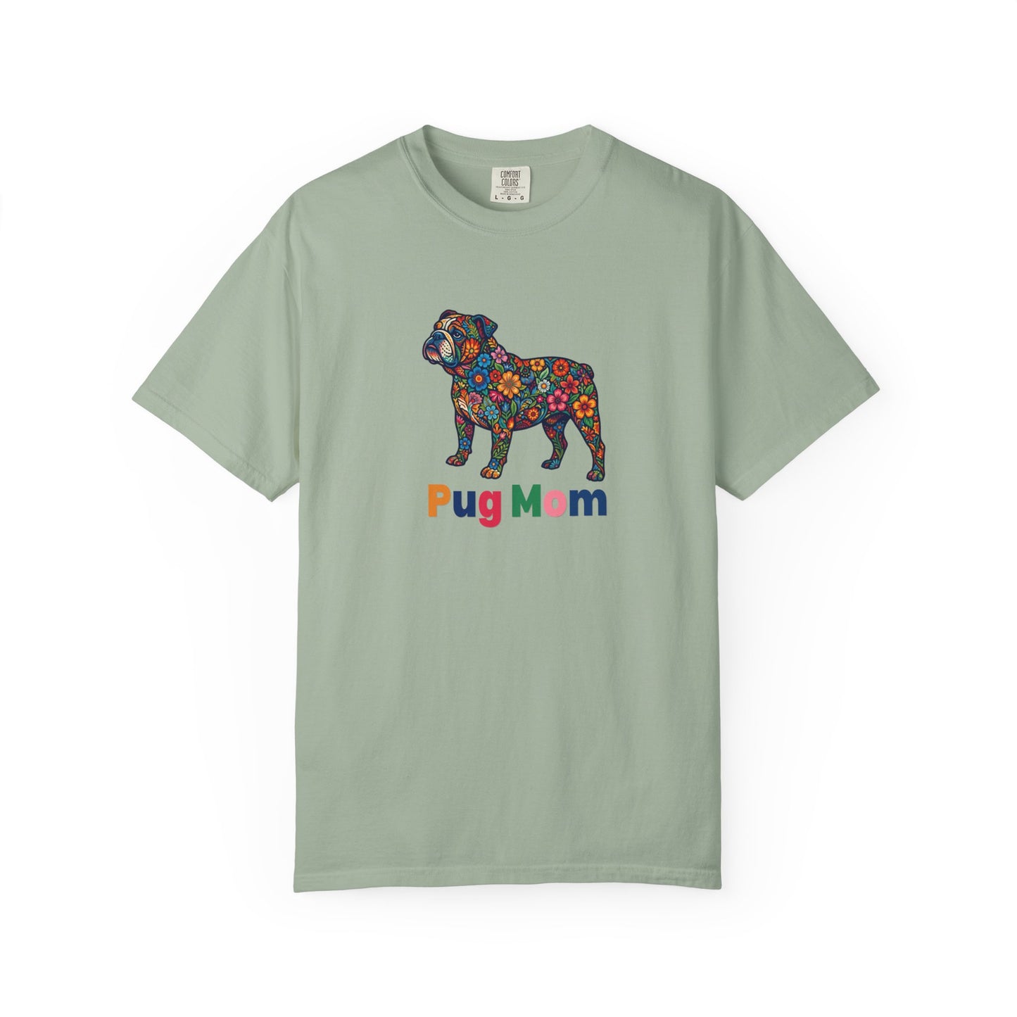 Pug Mom Floral T-Shirt