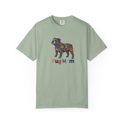 Pug Mom Floral T-Shirt