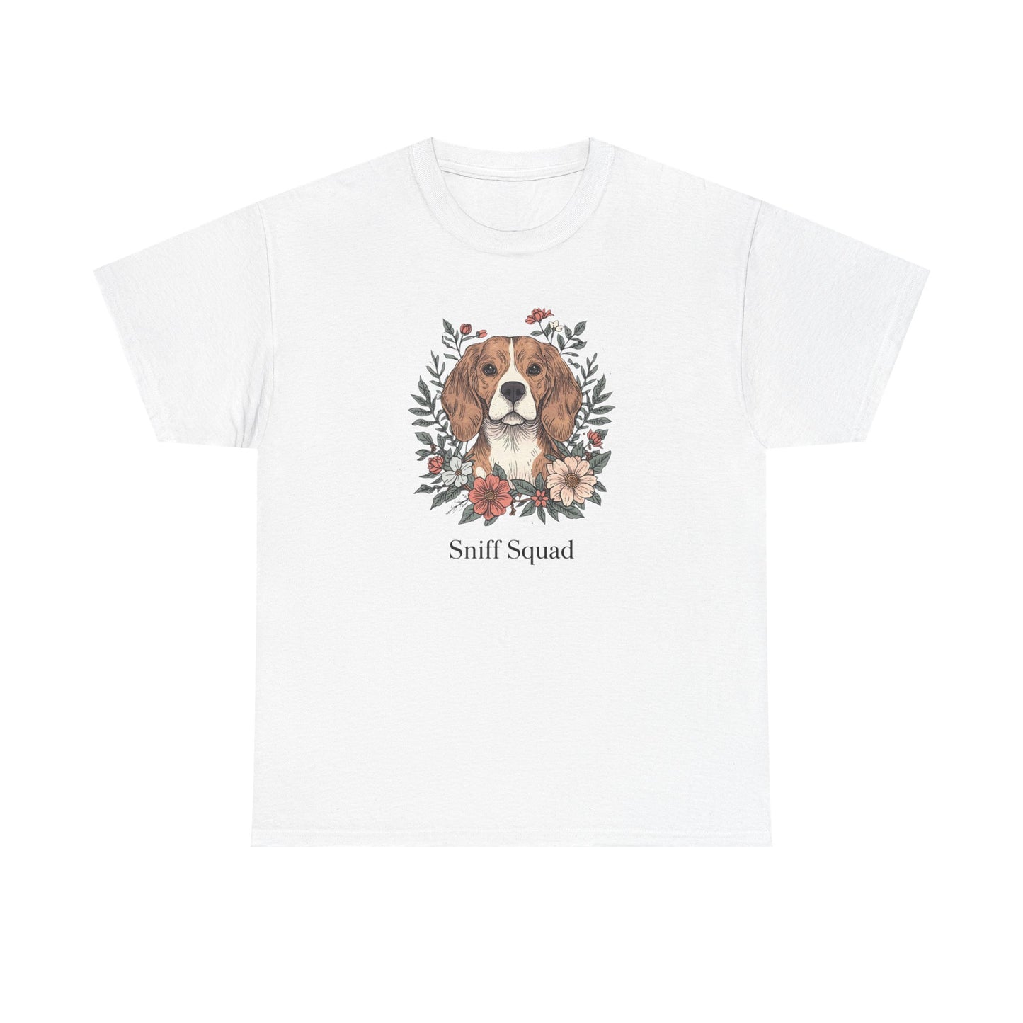 Beagle Floral "Sniff Squad" T‑Shirt - Cute Dog Lover Tee