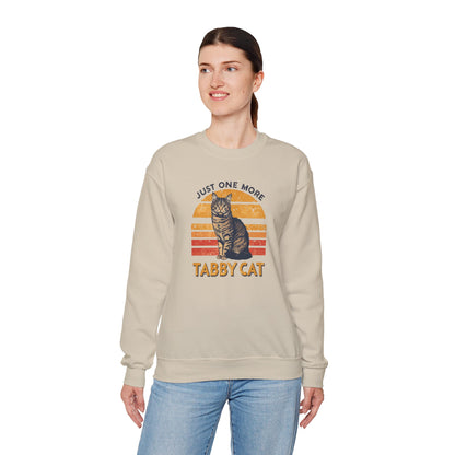 Tabby Cat Crewneck Sweatshirt – "Just One More Tabby Cat" Retro Graphic
