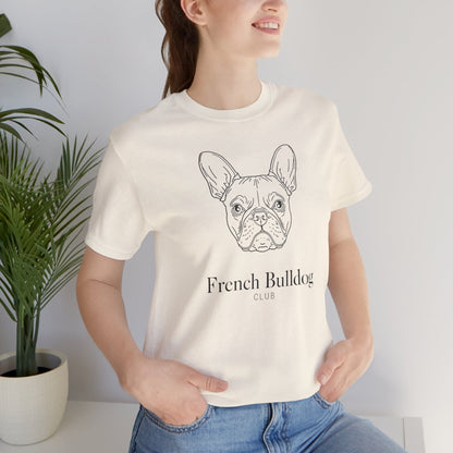 French Bulldog Tee - 'French Bulldog Club' Minimalist Dog Lover Shirt