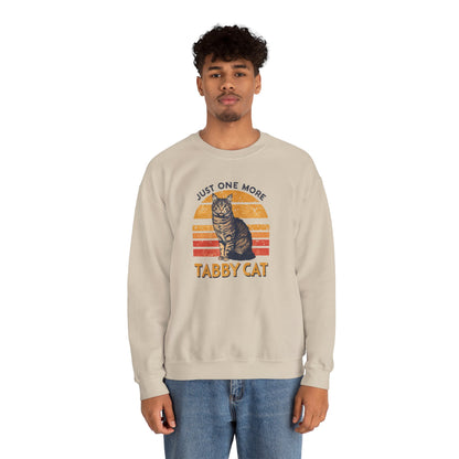 Tabby Cat Crewneck Sweatshirt – "Just One More Tabby Cat" Retro Graphic
