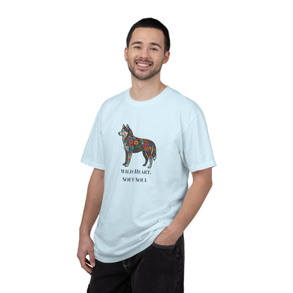 Floral Husky T-Shirt- "Wild Heart, Soft Soul" Graphic Tee