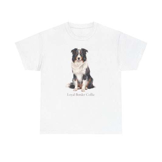 Border Collie Portrait Tee — Realistic Australian Shepherd Dog Graphic T-Shirt