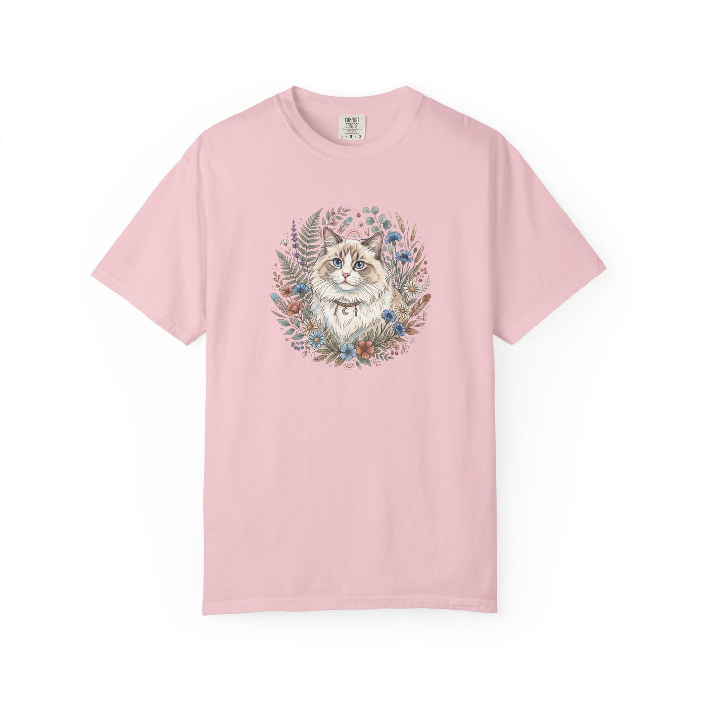 Ragdoll Cat Floral Wreath T-Shirt