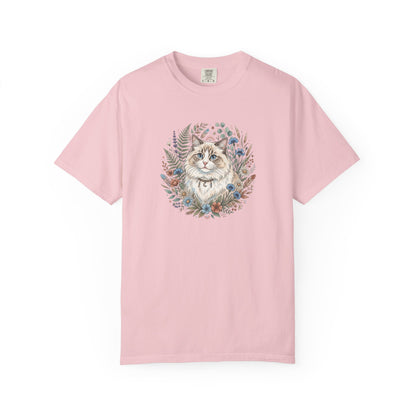 Ragdoll Cat Floral Wreath T-Shirt