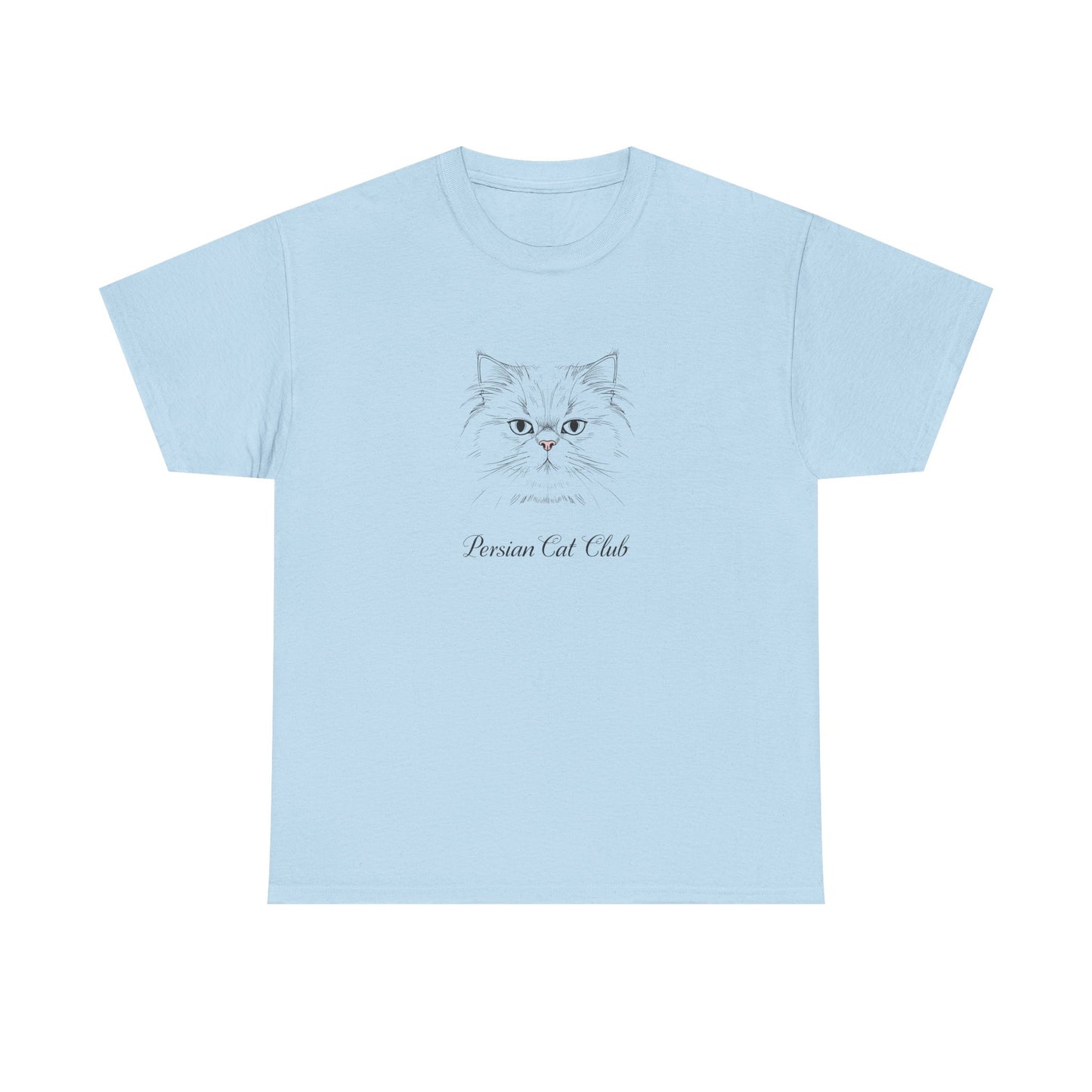 Persian Cat Club Tee — Cute Minimal Cat Face T-Shirt