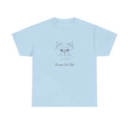 Persian Cat Club Tee — Cute Minimal Cat Face T-Shirt