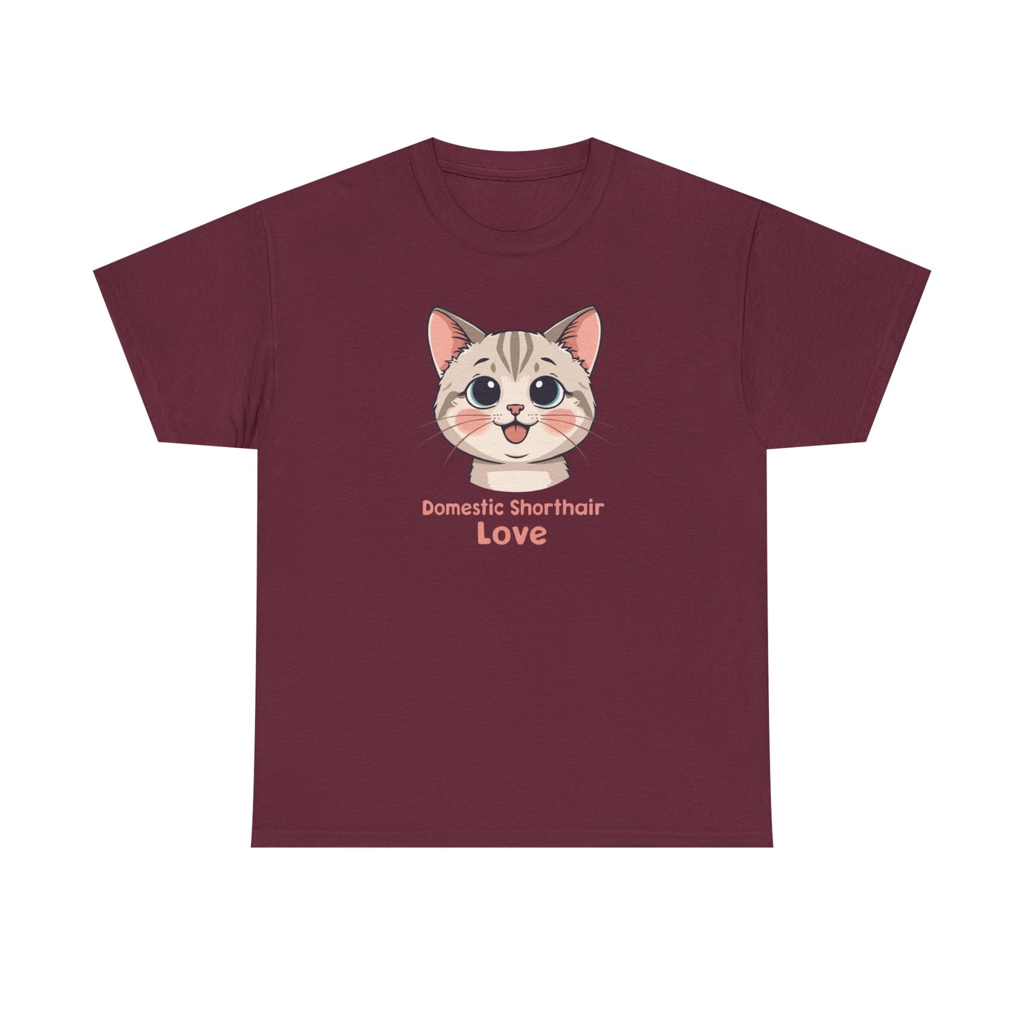 Domestic Shorthair Cat Love T-Shirt — Cute Kitten Graphic Tee