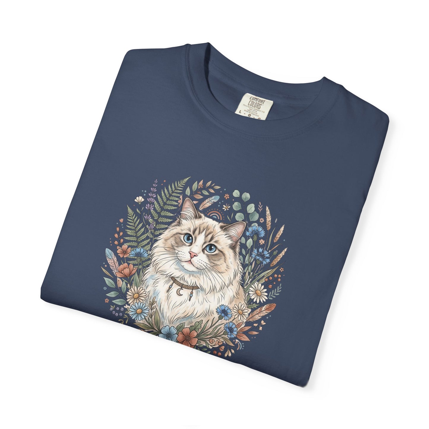 Ragdoll Cat Floral Wreath T-Shirt