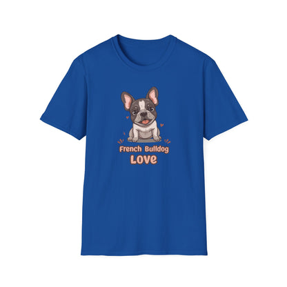 French Bulldog Love T-Shirt — Cute Frenchie Graphic Tee for Dog Lovers
