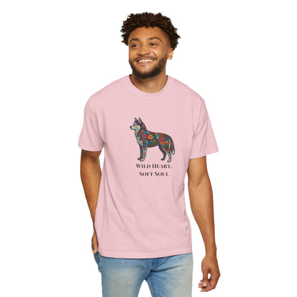 Floral Husky T-Shirt- "Wild Heart, Soft Soul" Graphic Tee