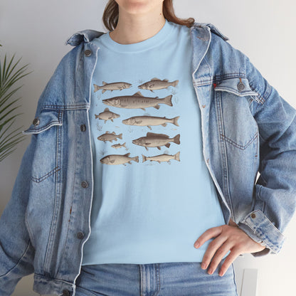 Fish Species Tee - Vintage Marine Fish Illustration T-Shirt