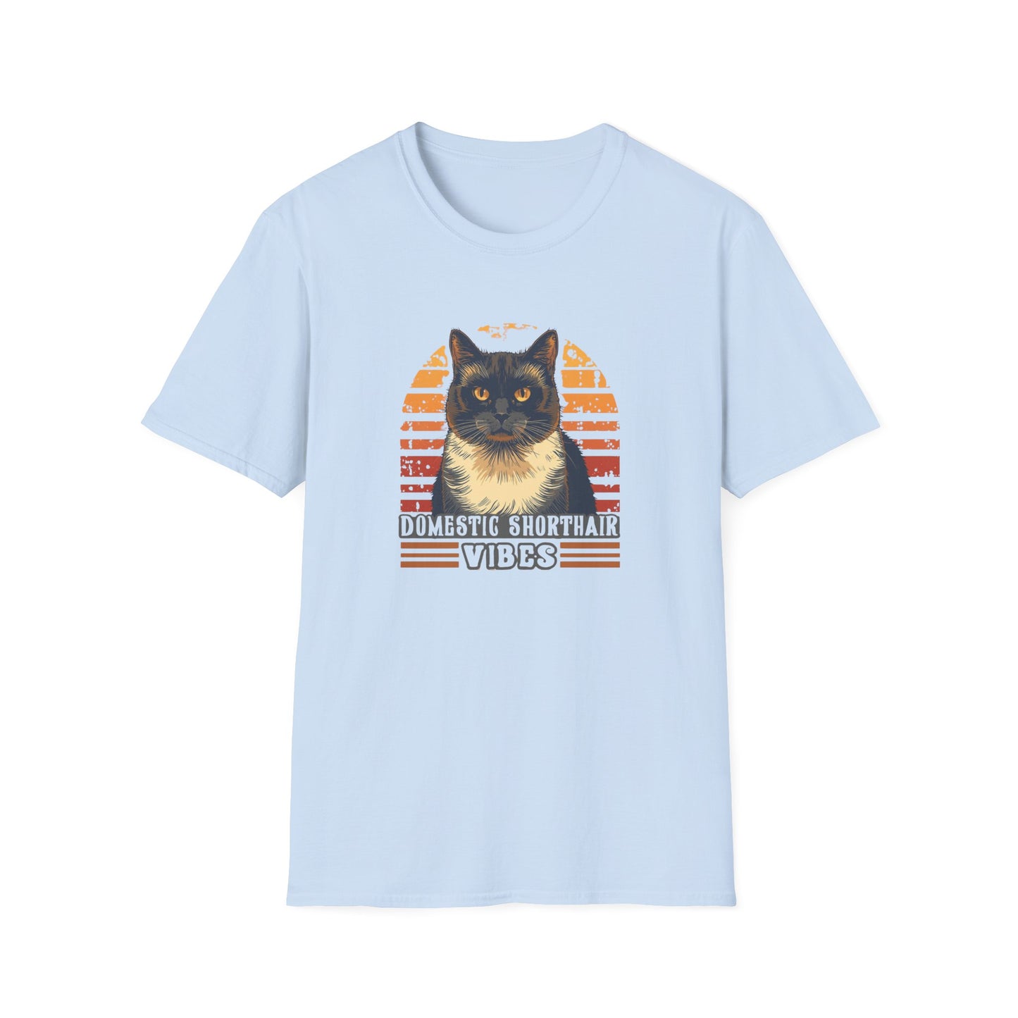 Domestic Shorthair Vibes T-Shirt — Retro Cat Lover Tee