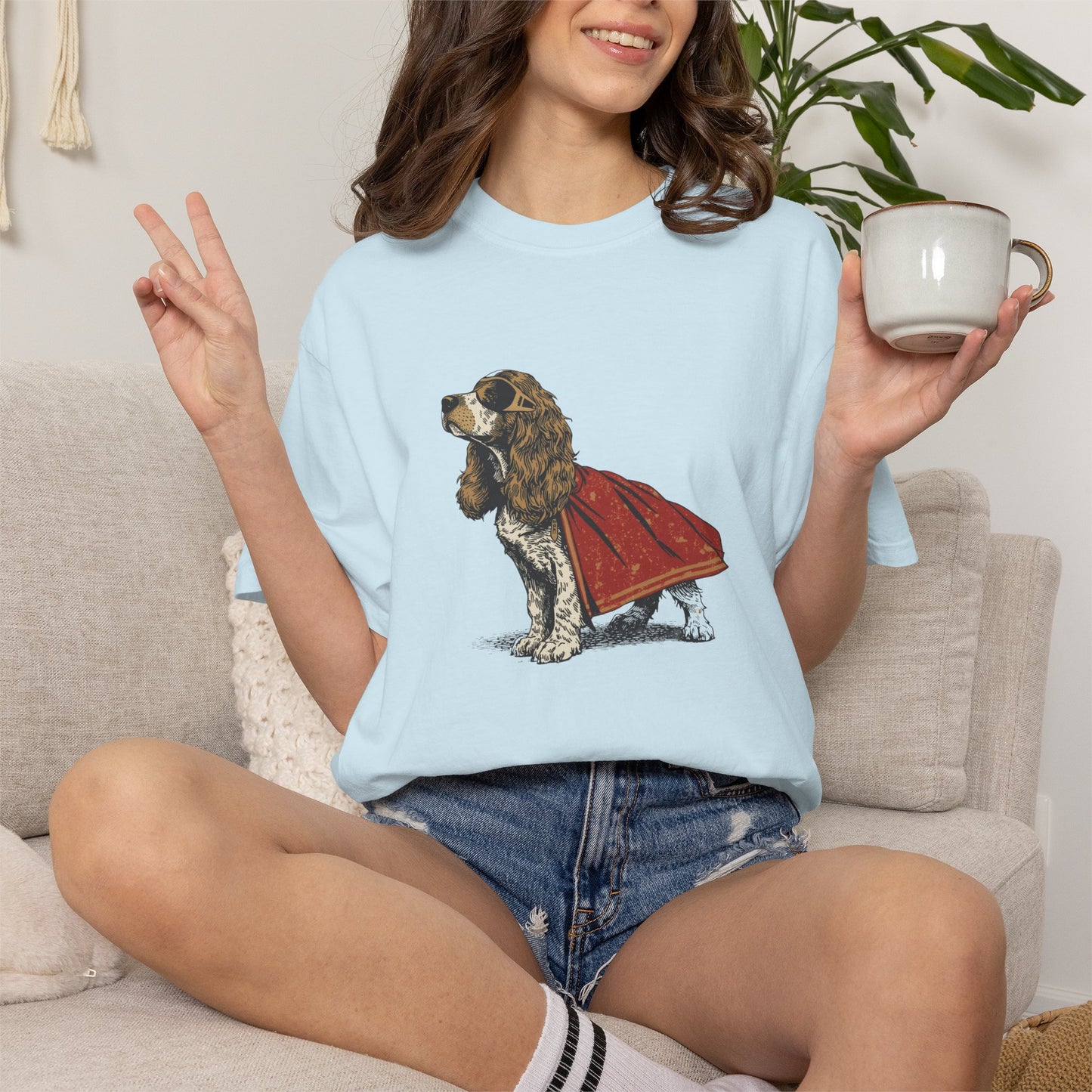 Cape & Curls: Cocker Spaniel Hero Tee