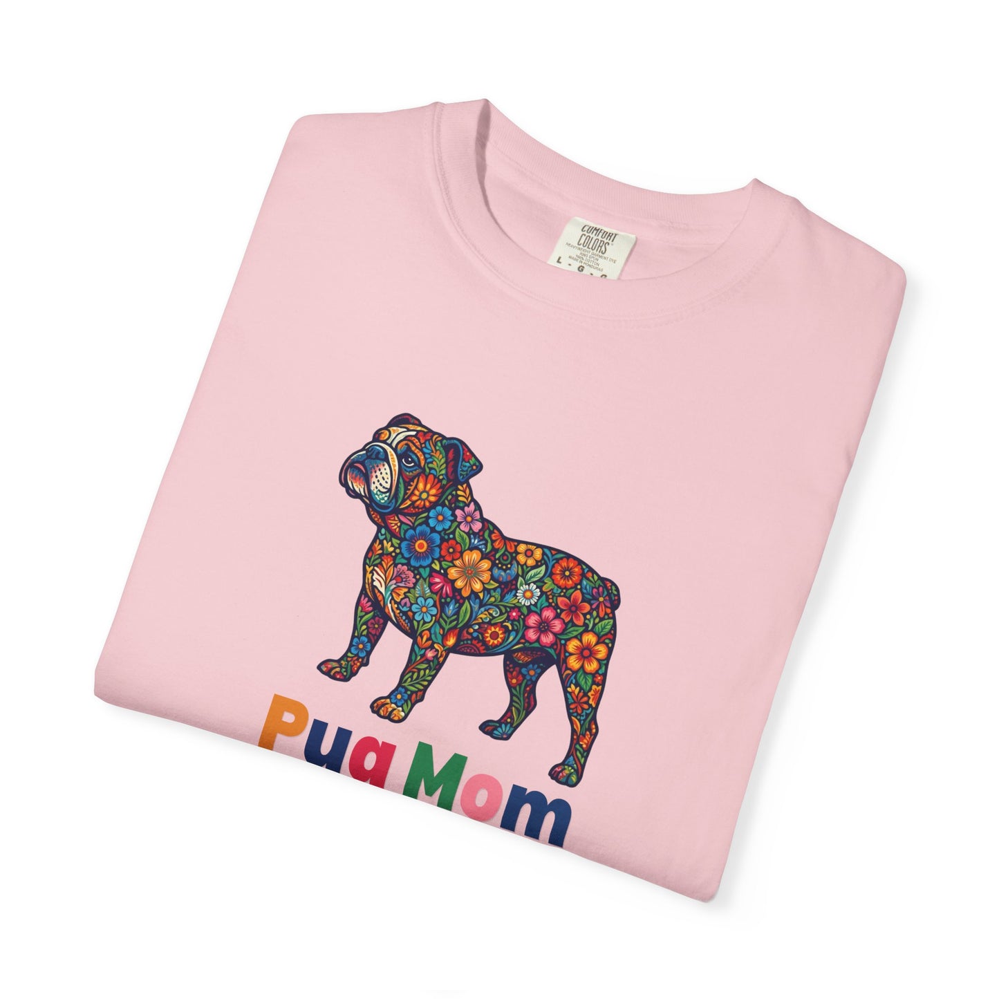 Pug Mom Floral T-Shirt