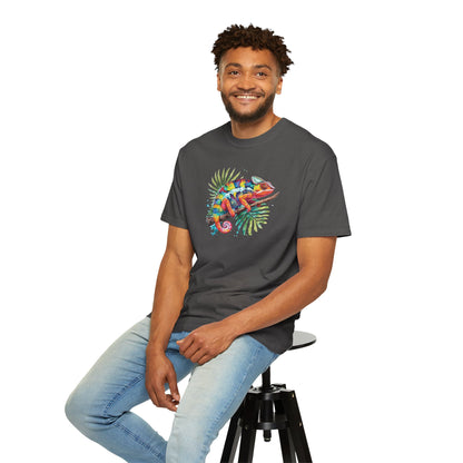 Chroma Chameleon T-Shirt | Tropical Reptile Graphic Tee for Pet Lovers