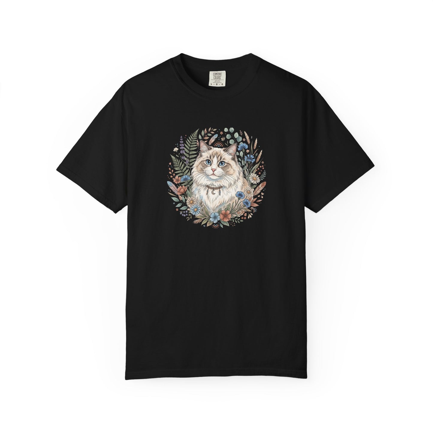 Ragdoll Cat Floral Wreath T-Shirt