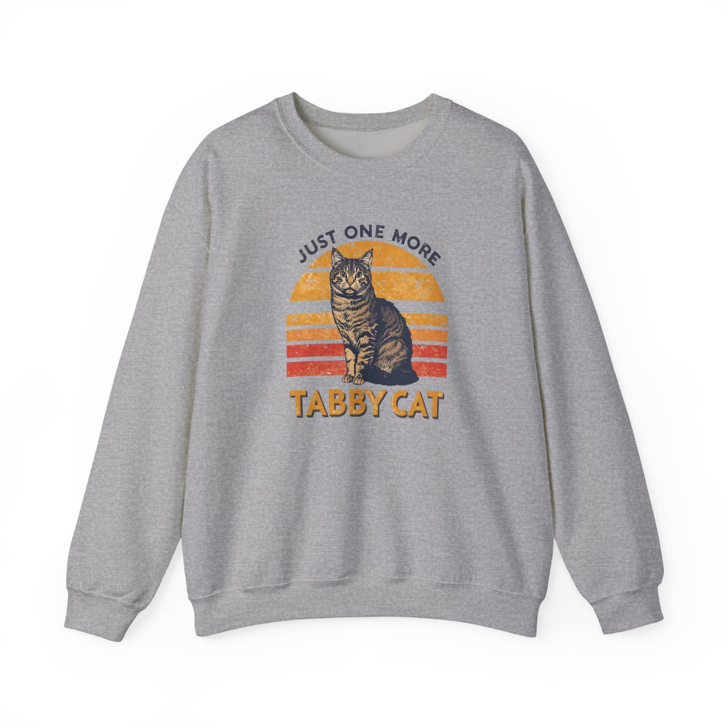 Tabby Cat Crewneck Sweatshirt – "Just One More Tabby Cat" Retro Graphic