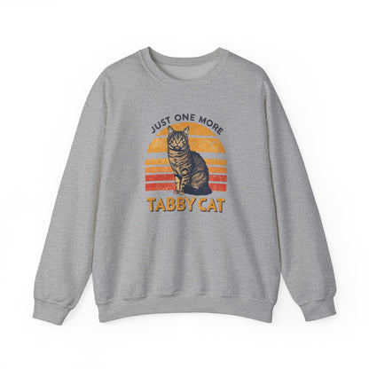 Tabby Cat Crewneck Sweatshirt – "Just One More Tabby Cat" Retro Graphic
