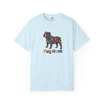 Pug Mom Floral T-Shirt