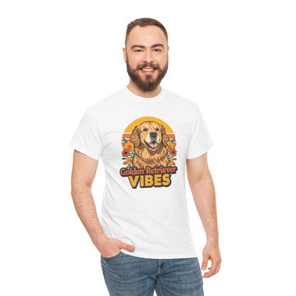 Golden Retriever Vibes T-Shirt - For the Dog Lover Who Wears Their Heart on Their Sleeve