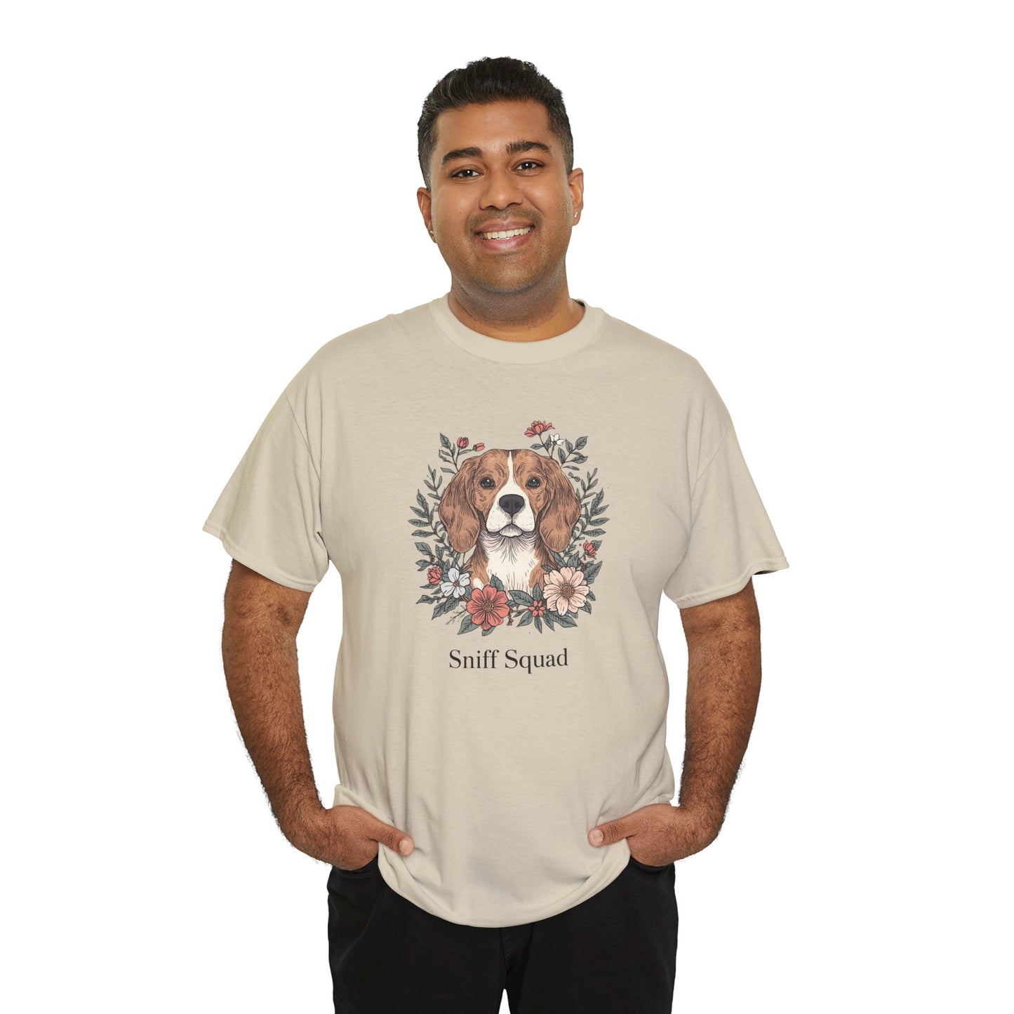 Beagle Floral "Sniff Squad" T‑Shirt - Cute Dog Lover Tee