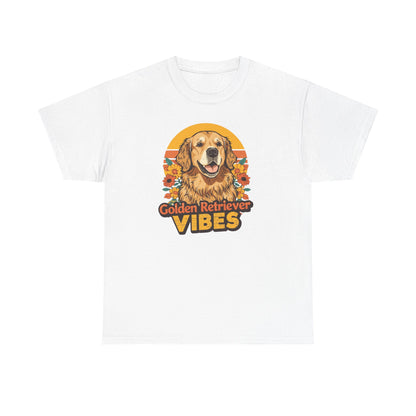 Golden Retriever Vibes T-Shirt - For the Dog Lover Who Wears Their Heart on Their Sleeve