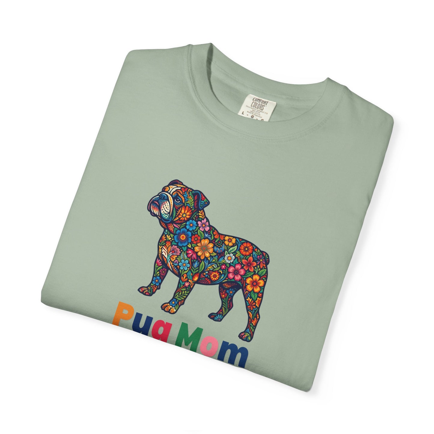 Pug Mom Floral T-Shirt