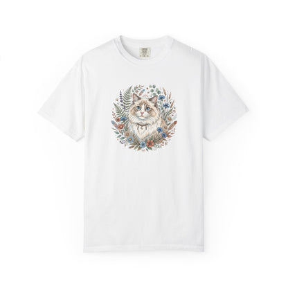 Ragdoll Cat Floral Wreath T-Shirt