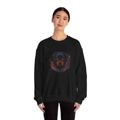 Rottweiler Flame Crewneck Sweatshirt