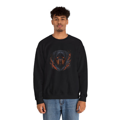 Rottweiler Flame Crewneck Sweatshirt