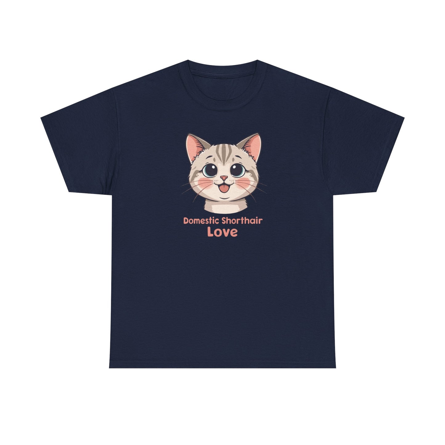 Domestic Shorthair Cat Love T-Shirt — Cute Kitten Graphic Tee