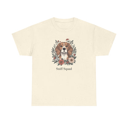 Beagle Floral "Sniff Squad" T‑Shirt - Cute Dog Lover Tee