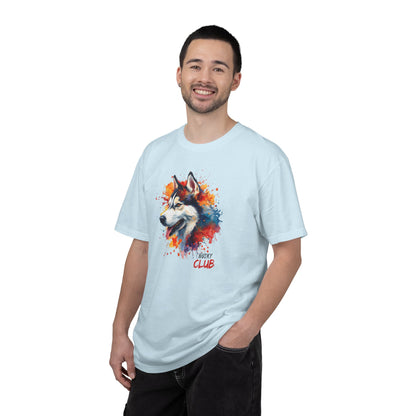 Husky Watercolor T-Shirt -'Husky Club' Artistic Dog Tee