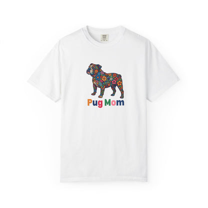 Pug Mom Floral T-Shirt