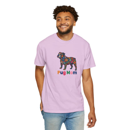 Pug Mom Floral T-Shirt