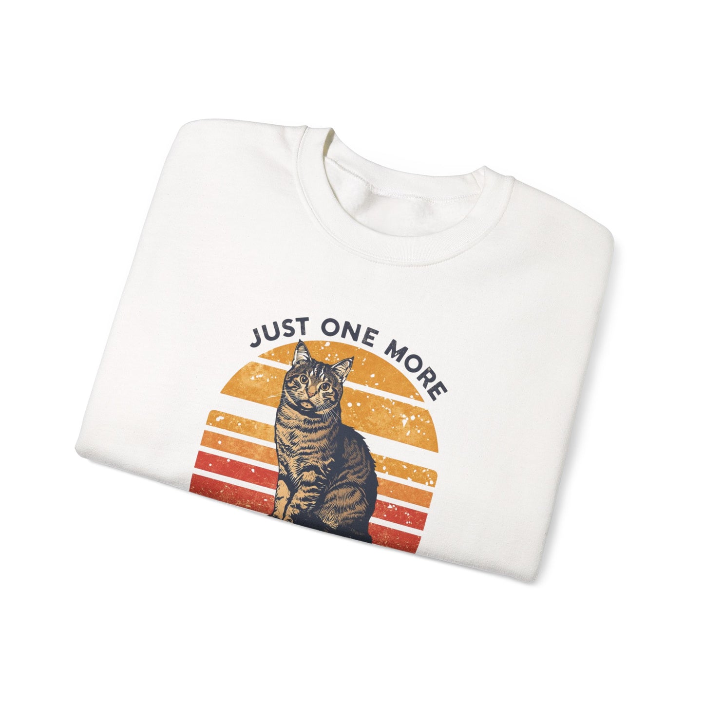 Tabby Cat Crewneck Sweatshirt – "Just One More Tabby Cat" Retro Graphic