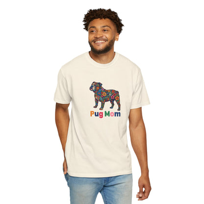 Pug Mom Floral T-Shirt
