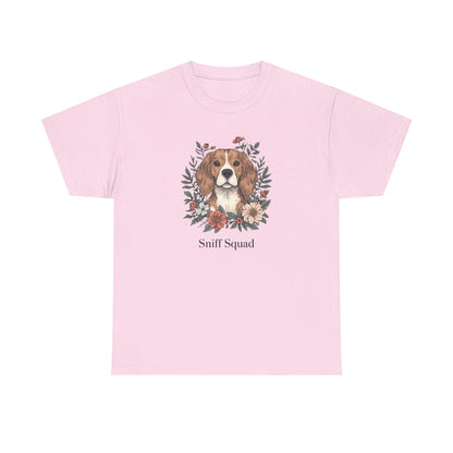 Beagle Floral "Sniff Squad" T‑Shirt - Cute Dog Lover Tee
